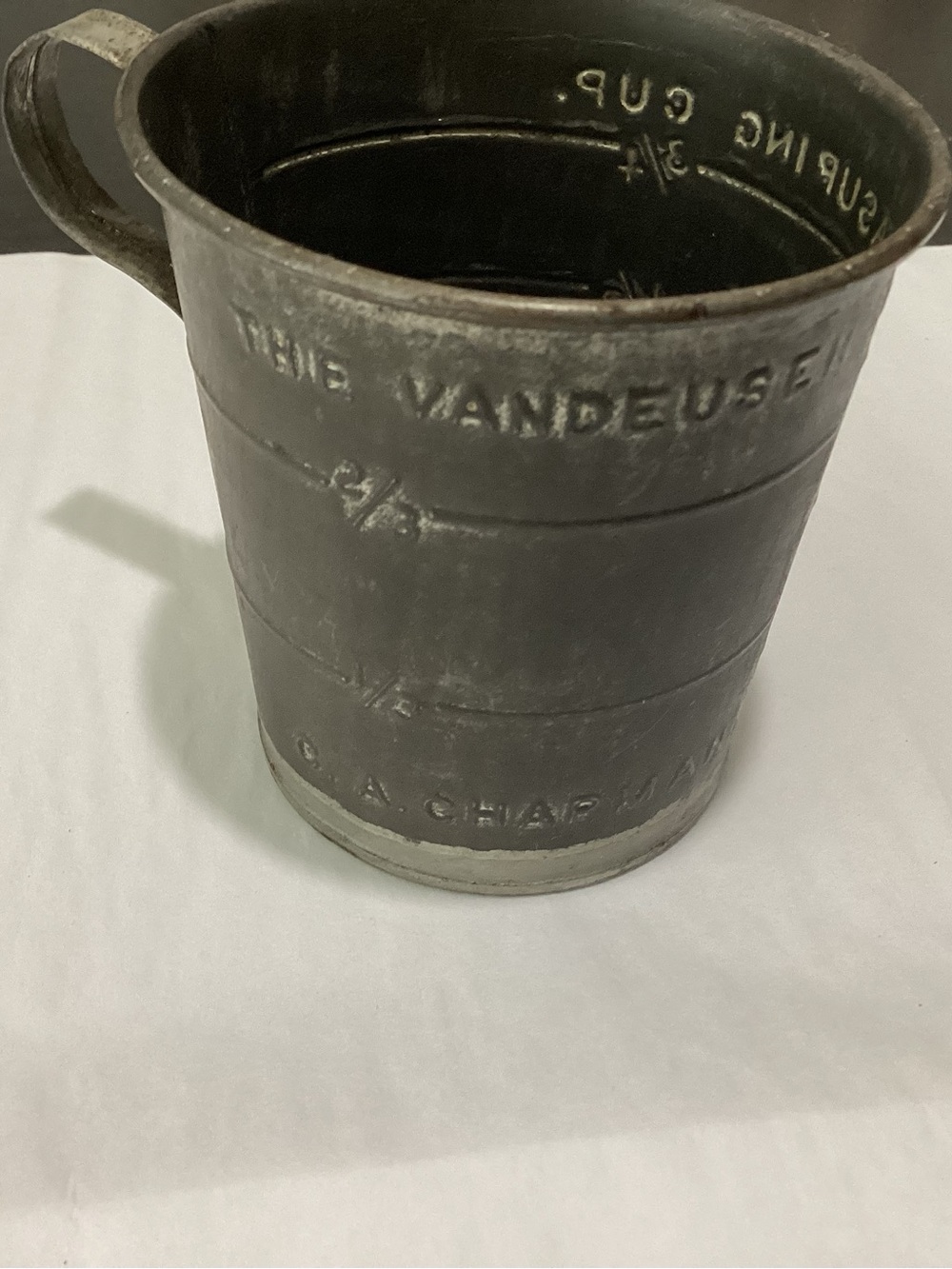 Antique Authentic “The Van Deusen Measuring Cup” a Highly Collectible early